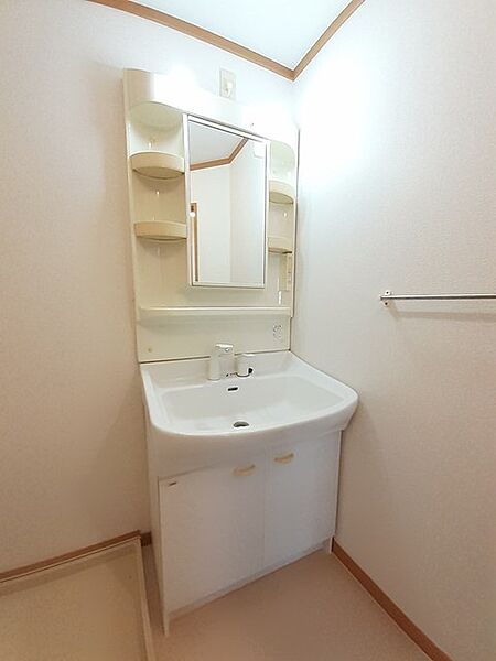 画像6:シャワー付き洗面台に室内洗濯機置き場があります！