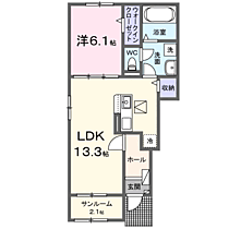 ホワイト ストーク 長田  ｜ 京都府福知山市字長田（賃貸アパート1LDK・1階・50.01㎡） その2