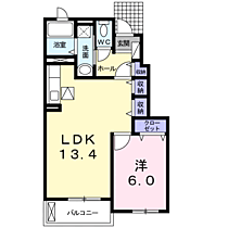 ガレント  ｜ 京都府福知山市字長田（賃貸アパート1LDK・1階・45.89㎡） その2