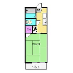 ファミーユフジ 1Kの間取図画像