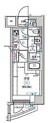 京王井の頭線 高井戸駅 徒歩9分の賃貸マンション 4階1Kの間取り