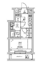 東京メトロ丸ノ内線 中野富士見町駅 徒歩11分の賃貸マンション 2階1Kの間取り