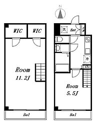 東京メトロ丸ノ内線 新中野駅 徒歩10分の賃貸マンション 3階1LDKの間取り