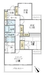京王井の頭線 富士見ヶ丘駅 徒歩11分の賃貸マンション 3階3LDKの間取り
