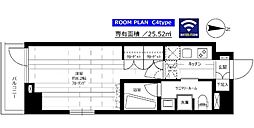 東京メトロ丸ノ内線 中野新橋駅 徒歩6分の賃貸マンション 9階1Kの間取り