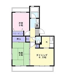 JR中央線 高円寺駅 徒歩3分の賃貸マンション 3階2LDKの間取り