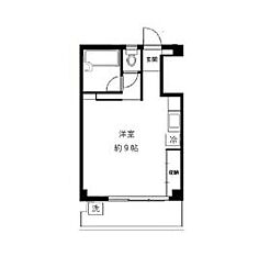 JR中央線 中野駅 徒歩10分の賃貸マンション 5階1Kの間取り
