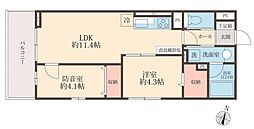 西武新宿線 上井草駅 徒歩4分の賃貸マンション 1階2LDKの間取り