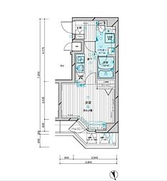 JR中央線 西荻窪駅 徒歩1分の賃貸マンション 10階1Kの間取り