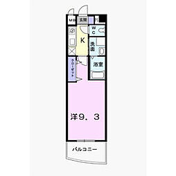 東京メトロ丸ノ内線 中野坂上駅 徒歩8分の賃貸マンション 3階1Kの間取り