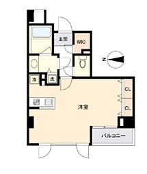 東京メトロ丸ノ内線 中野坂上駅 徒歩5分の賃貸マンション 4階ワンルームの間取り