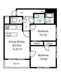 間取図画像 2LDK