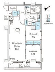 STANDZ高井戸 2LDKの間取図画像