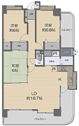 コモン舞子No.3 3LDKの間取図画像
