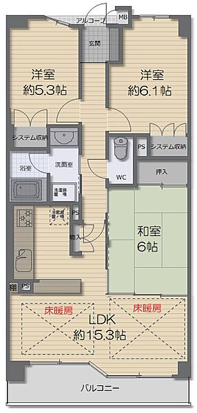 間取りを拡大表示