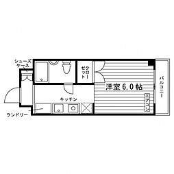 スチューデントプラザアイ 1Kの間取図画像