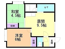 グランドハイツ永山713 2LDKの間取図画像
