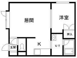 コンフォールポピー 1LDKの間取図画像