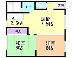 間取図画像 2DK