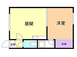 ハイツ10条 1DKの間取図画像