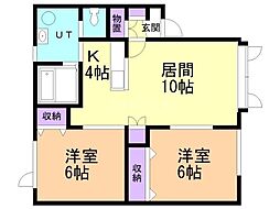 アルト11 2LDKの間取図画像