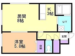 間取図画像 1LDK