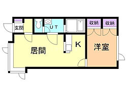 Life・こあEast 1LDKの間取図画像
