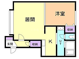 GreatViewF3・3C 1LDKの間取図画像