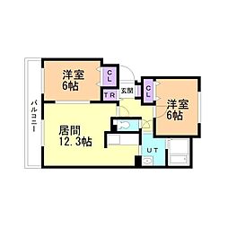 間取図画像 2LDK