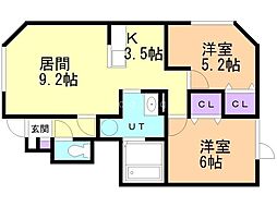 間取図画像 2LDK