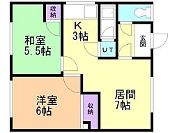 間取図画像 2LDK