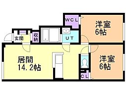 間取図画像 2LDK