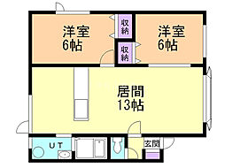 間取図画像 2LDK