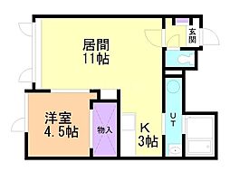 スバル1 1LDKの間取図画像