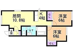 間取図画像 2LDK