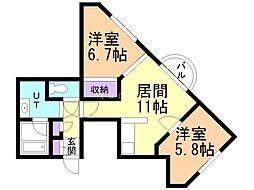間取図画像 2LDK