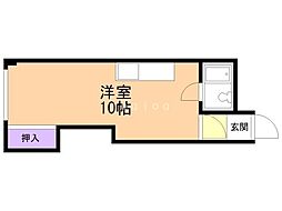 旭祥ハイツ ワンルームの間取図画像