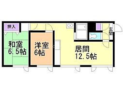 KAERA 2LDKの間取図画像