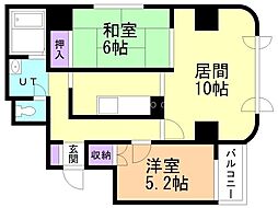ベルエアーパレス滝川 2LDKの間取図画像