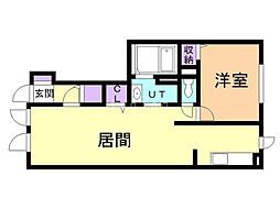 カルム4 1LDKの間取図画像