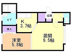GreatViewAI・63 1LDKの間取図画像