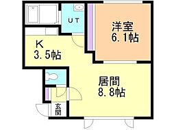 アヴァンティ 1LDKの間取図画像