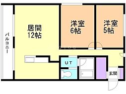 グランドワコーレ 2LDKの間取図画像