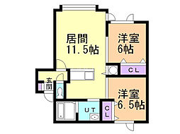 ノックフーク 2LDKの間取図画像