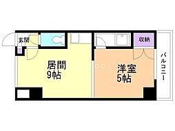 ビジョン616 1LDKの間取図画像