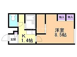 レオパレスフレンドリー 1Kの間取図画像