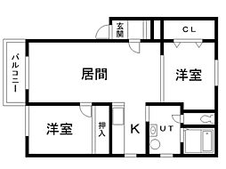 グランデ4 2LDKの間取図画像