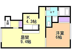 ラ・マトリス2 1LDKの間取図画像