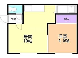 高橋ハイツ 1LDKの間取図画像