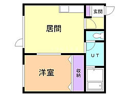 ダイアナマンション 1LDKの間取図画像